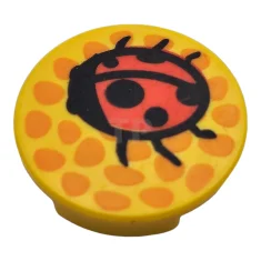 LEGO Tile, Round 2 x 2 with Orange Dots (Flower Center)…