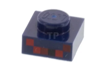 LEGO Plaque 1 x 1 avec motif de carrés rouges, rouges…