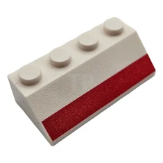 LEGO Pendenza 2 x 4 - 45° con motivo a strisce