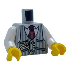 LEGO Torso (compleet) met krijtstreepvestpatroon