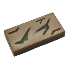 LEGO Tile 1 x 2 with Wood Grain Pattern