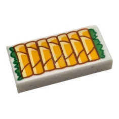 LEGO Tile 1 x 2 with Springs Rolls Pattern