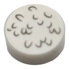 LEGO Tile 1 x 1 Round with Rice Grain Pattern