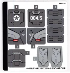 LEGO Sticker voor set 76124