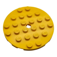 LEGO Plate, Round 6 x 6 with Hole