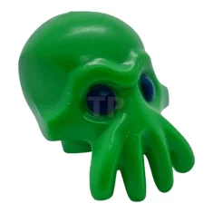 LEGO Minifigur, Kopf modifiziertes Alien mit 4 Maultentakeln und dunkelblauen Augen…