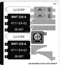 LEGO Sticker voor set 10262