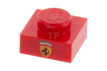 LEGO Plate 1 x 1 with Ferrari Emblem Pattern