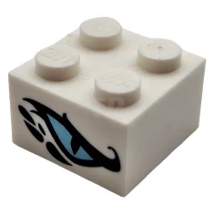 LEGO Brick 2 x 2 with Dragon Eye Pattern on Two…