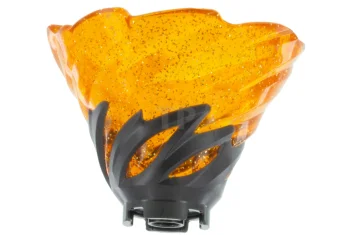 LEGO Spirale tornade avec motif pailleté Trans-Orange Top