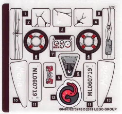 LEGO Pegatina para Set 70419