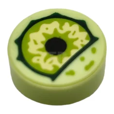 LEGO Tile 1 x 1 Round with Eye Pattern