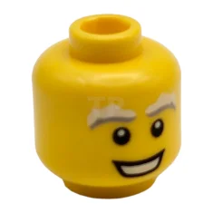 LEGO Kopf Minifigur mit buschigen Augenbrauen Muster