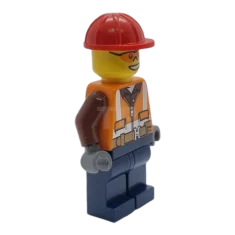 LEGO Trabajador de la construcción - Cremallera naranja, rayas de seguridad…