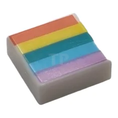 LEGO Baldosa 1 x 1 con dibujo de colores del arco…