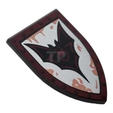 LEGO Minifigure, Shield Triangular Long with Dark Red Edge, Silver Front…