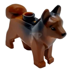 LEGO Hond Husky met Patroon (Rood)