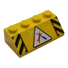 LEGO Pendenza 2 x 4 - 45° con strisce di pericolo…