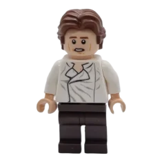 LEGO Han Solo, jambes brunes, cheveux ondulés
