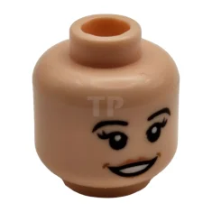 LEGO Kopf Minifigur mit langen Wimpern / hochgezogener Augenbraue (doppelseitig)