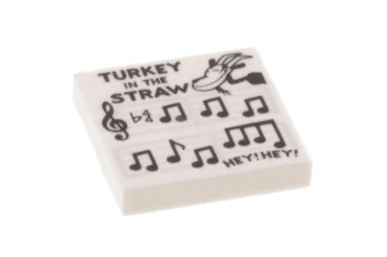 LEGO Tile 2 x 2 with Groove with 'TURKEY IN THE…