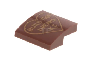 LEGO Pendenza 2 x 2 x 2/3 curvo con motivo "COSTRUISCI…