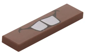 LEGO Tile 1 x 4 with Teeth Pattern