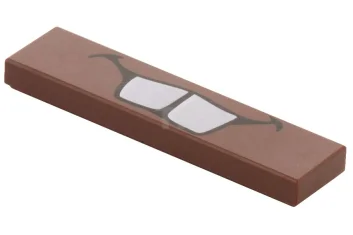 LEGO Tile 1 x 4 with Teeth Pattern