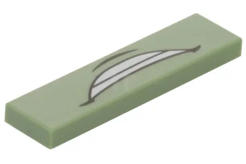 LEGO Tile 1 x 4 with Smile and White Teeth Pattern