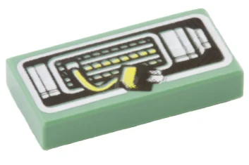 LEGO Tile 1 x 2 with Cable Pattern