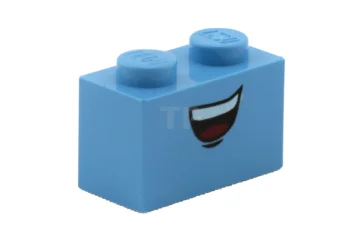LEGO Brick 1 x 2 with Smile Pattern (Guido)