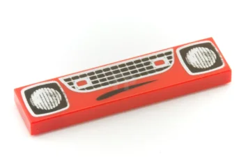 LEGO Piastrelle 1 x 4 con motivo della bocca, della griglia…