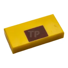 LEGO Piastrelle 1 x 2 con motivo quadrato marrone rossastro centrato…