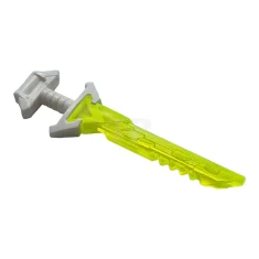 LEGO Minifiguur, Wapen Zwaard met Brede Pommel en Trans-Neon Groen Gekarteld…