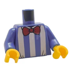 LEGO Torso (completo) Minifig con motivo a strisce e papillon