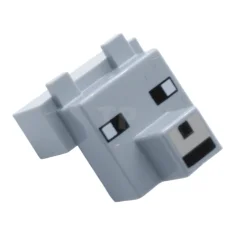 LEGO Testa di creatura pixelata con volto pixelato e due occhi…