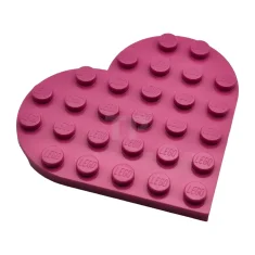 LEGO Plaque, ronde 6 x 6 cœur