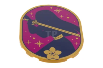 LEGO Carreau, rond 6 x 8 ovale avec motif Mulan