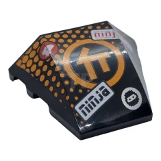 LEGO Wig 4 x 3 Driedubbel gebogen met Ninjago C-symboolpatroon