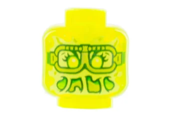 LEGO Head Minifig with Alien Ghost Clown Pattern