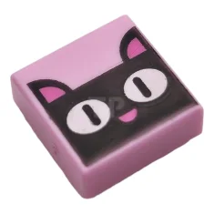 LEGO Fliese 1 x 1 mit Katzengesicht-Muster
