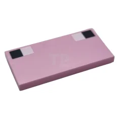 LEGO Tile 2 x 4 with Pixelated Eyes Pattern (Pig)