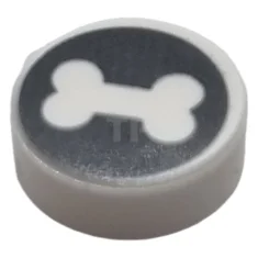 LEGO Tile 1 x 1 Round with Bone Pattern