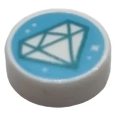 LEGO Carreau 1 x 1 rond avec motif en losange