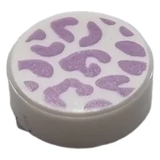 LEGO Tile 1 x 1 Round with Splotches Pattern