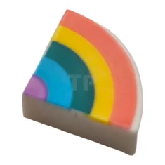 LEGO Fliese 1 x 1 Rundes Viertel mit Regenbogenmuster