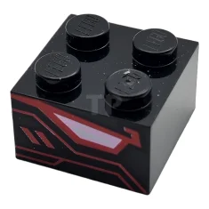 LEGO Brick 2 x 2 with Dragon Eye Pattern on Two…