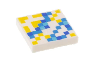 LEGO Tile 2 x 2 with Groove with Minecraft Pixelated Yellow…