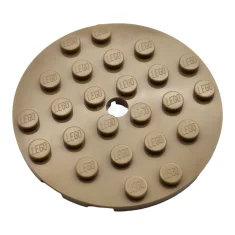 LEGO Platte, rund 6 x 6 mit Loch