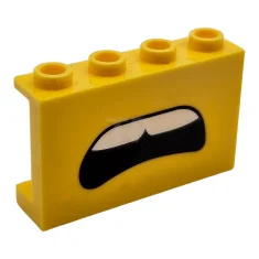 LEGO Panel 1 x 4 x 2 with Confused Mouth Pattern